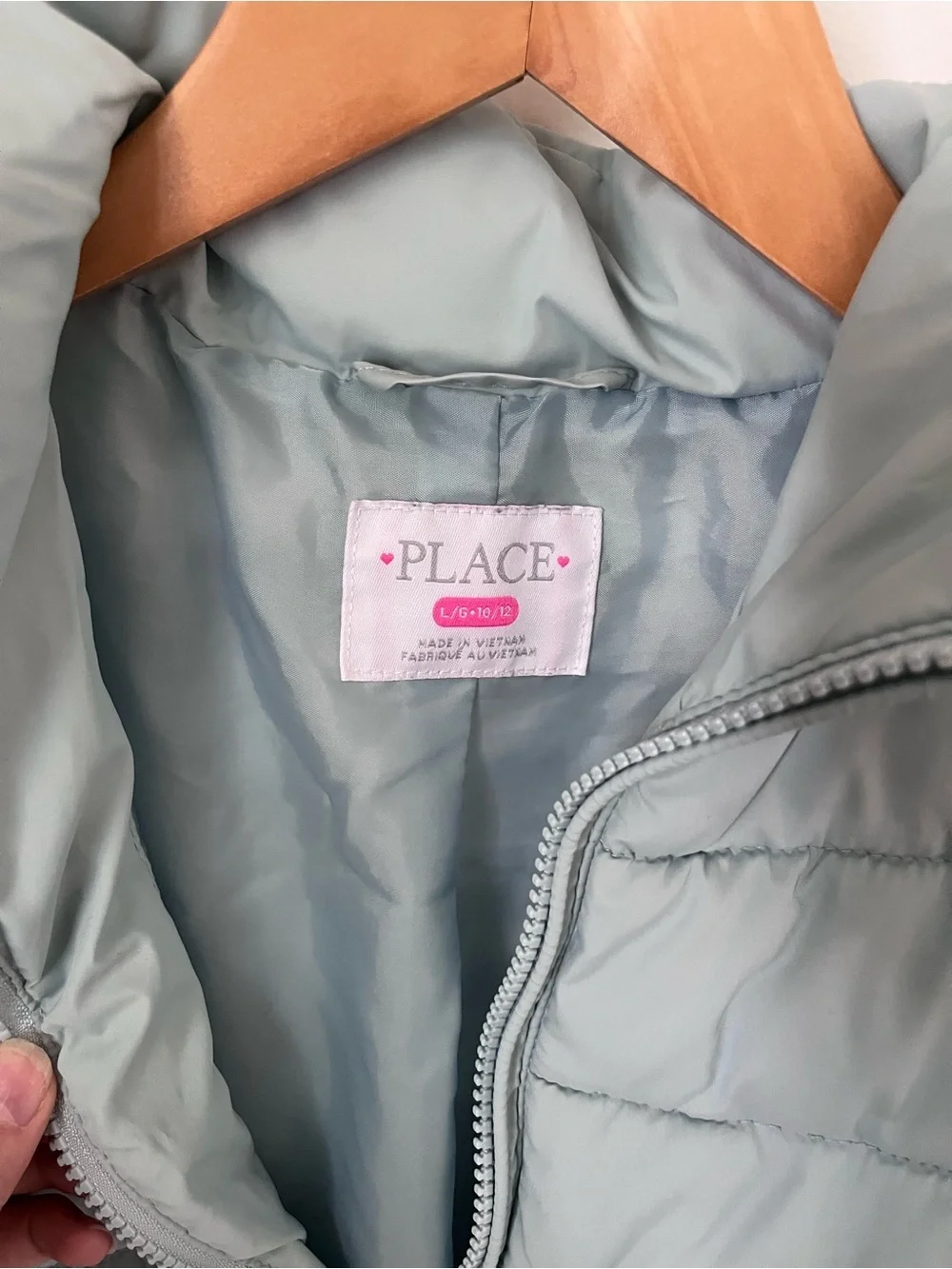 The Children's Place Light Blue Quilted Puffer Jacket